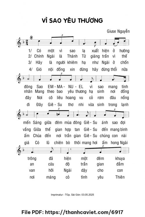 Vì sao yêu thương - Giuse Nguyễn - trang 1
