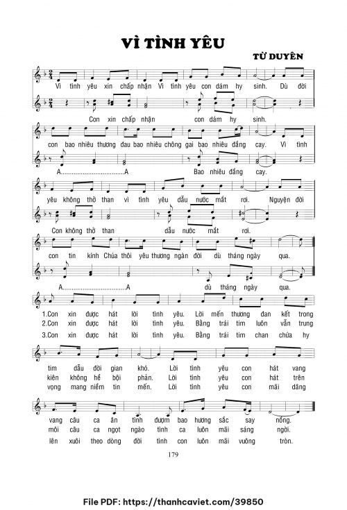 Vì tình yêu - Lm. Từ Duyên - trang 1