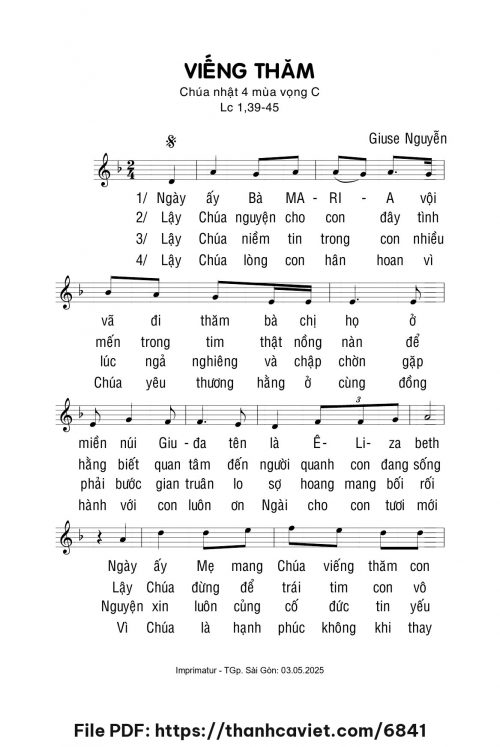 Viếng thăm - Giuse Nguyễn - trang 1