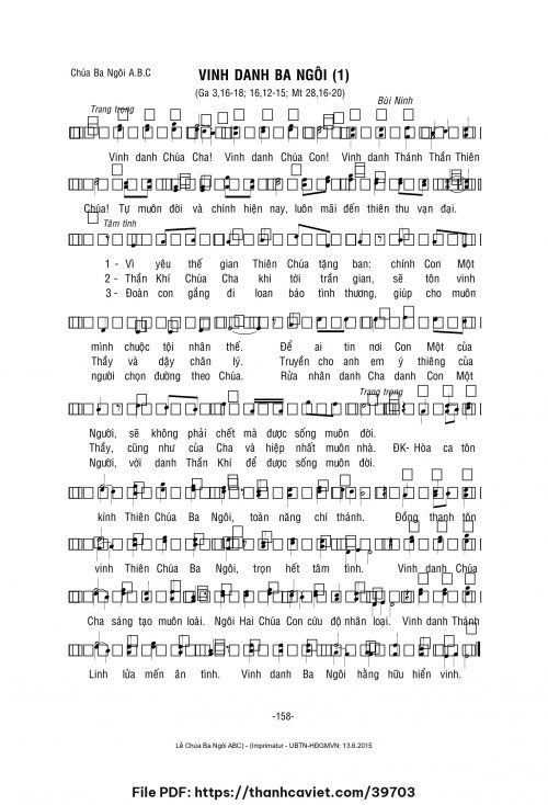 Vinh danh Ba Ngôi 1 - Lm. Bùi Ninh - trang 1