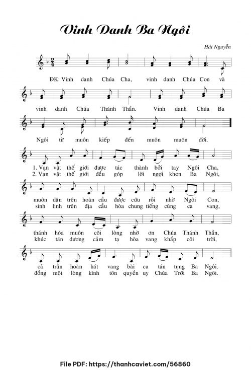 Vinh danh Ba Ngôi - Hải Nguyễn - trang 1