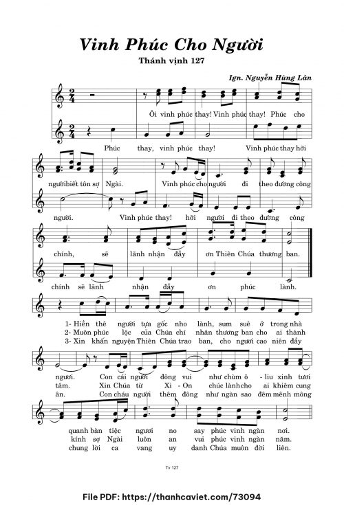 Vinh phúc cho người - Nguyễn Hùng Lân - trang 1