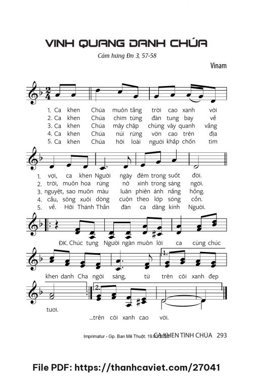 Vinh quang danh Chúa - Vinam - trang 1
