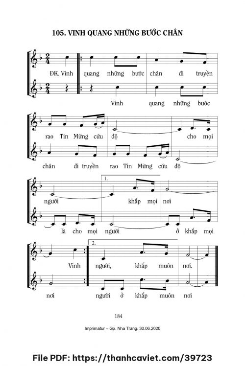Vinh quang những bước chân [Lễ Dầu ABC] – - Lm. Mi Trầm - trang 1