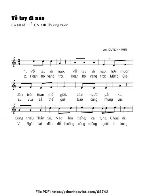 Vỗ tay đi nào - Lm. DUYLINH.PHN - trang 1