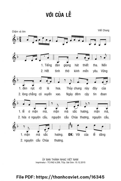 Với của lễ - Viết Chung - trang 1