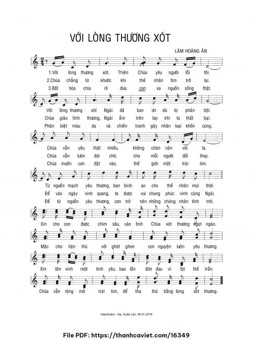 Với lòng thương xót - Lm. Lâm Hoàng Ân - trang 1