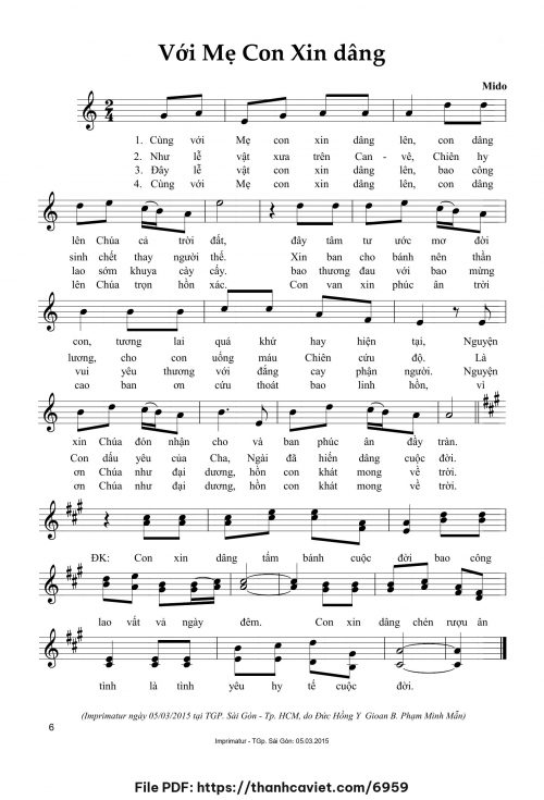 Với Mẹ con xin dâng - Mido - trang 1