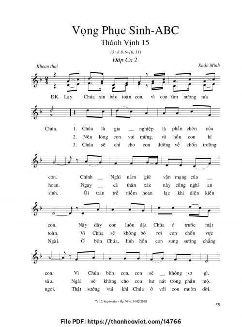 Vọng Phục Sinh ABC [Sau Bài đọc 2] - Xuân Minh - trang 1