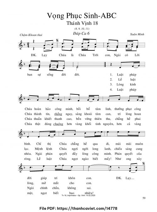 Vọng Phục Sinh ABC [Sau Bài đọc 6] - Xuân Minh - trang 1