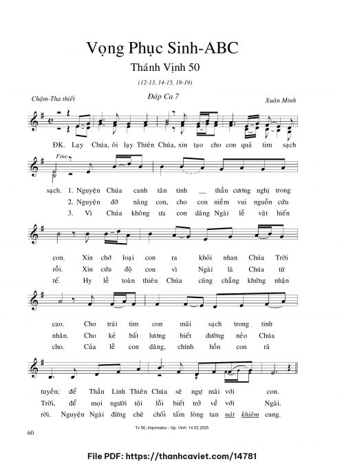 Vọng Phục Sinh ABC [Sau Bài đọc 7] - Xuân Minh - trang 1