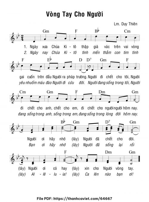 Vòng tay cho người - Lm. Duy Thiên - trang 1