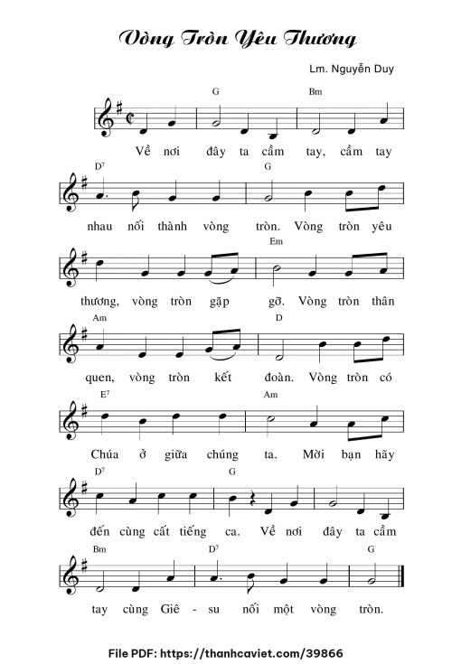 Vòng tròn yêu thương - Lm. Nguyễn Duy - trang 1