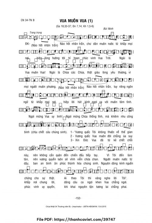 Vua muôn Vua 1 - Lm. Bùi Ninh - trang 1