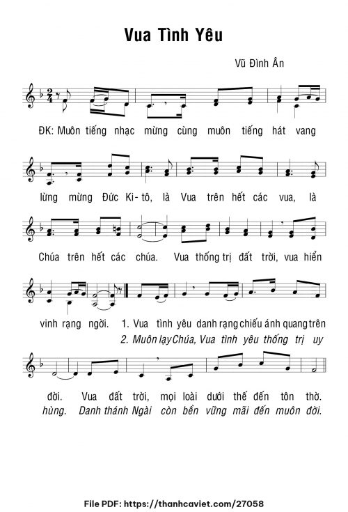 Vua tình yêu - Vũ Đình Ân - trang 1