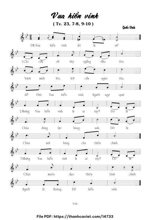 Vua vinh hiển - Quốc Vinh - trang 1