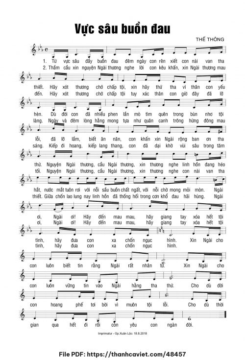 Vực sâu buồn đau - Thế Thông - trang 1