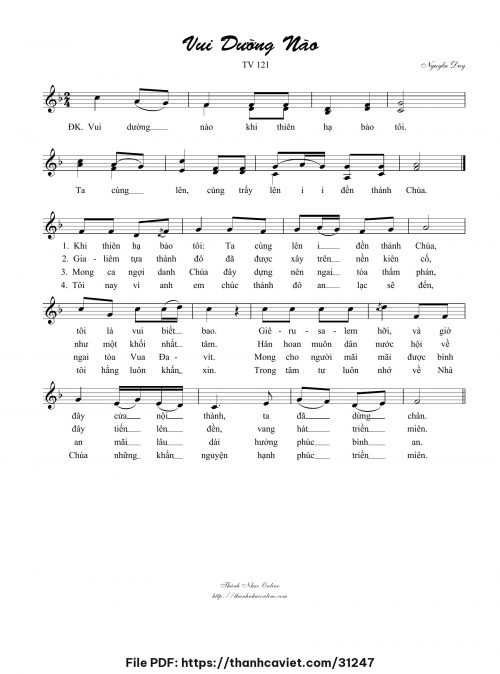 Vui dường nào - Lm. Nguyễn Duy - trang 1