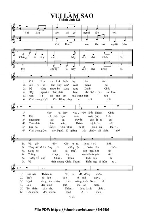 Vui làm sao - Lm. Hoàng Kim - trang 1