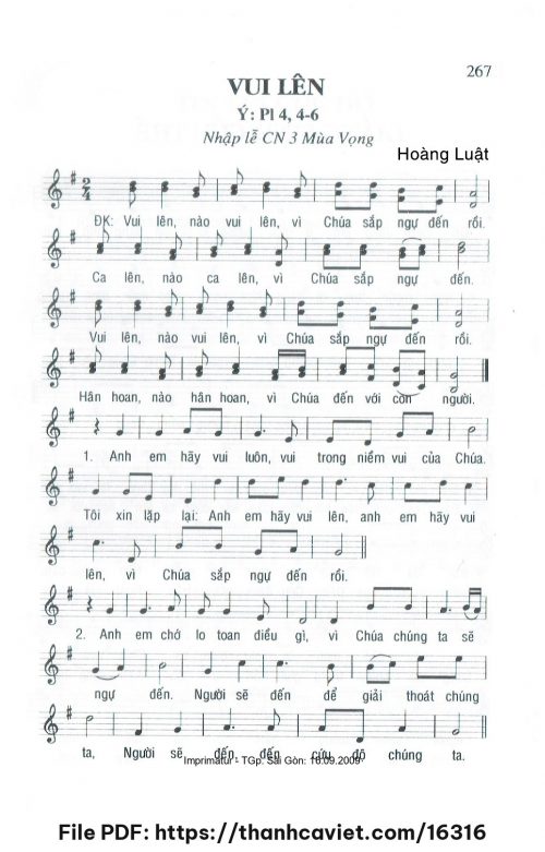 Vui lên - Lm. Hoàng Luật - trang 1