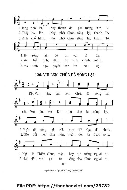 Vui lên, Chúa đã sống lại [Phục Sinh Ngày ABC] – - Lm. Mi Trầm - trang 1