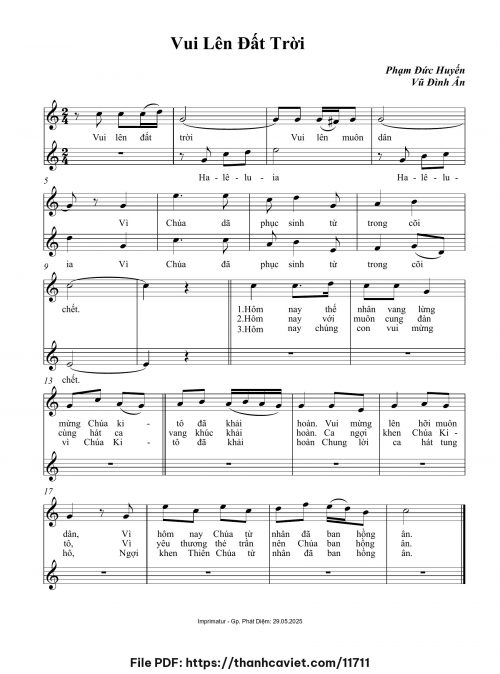 Vui lên đất trời - Phạm Đức Huyến - Vũ Đình Ân - trang 1