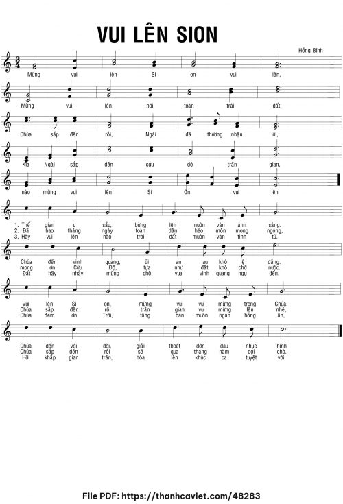 Vui lên Sion - Hồng Bính - trang 1