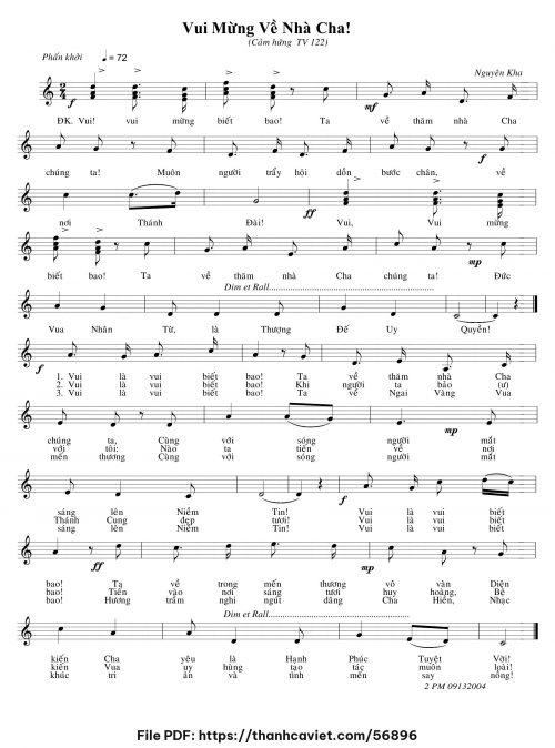 Vui mừng về nhà Cha - Nguyên Kha - trang 1