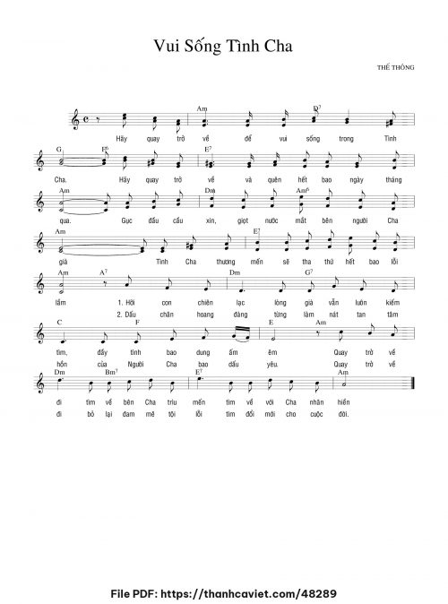 Vui sống tình Cha - Thế Thông - trang 1