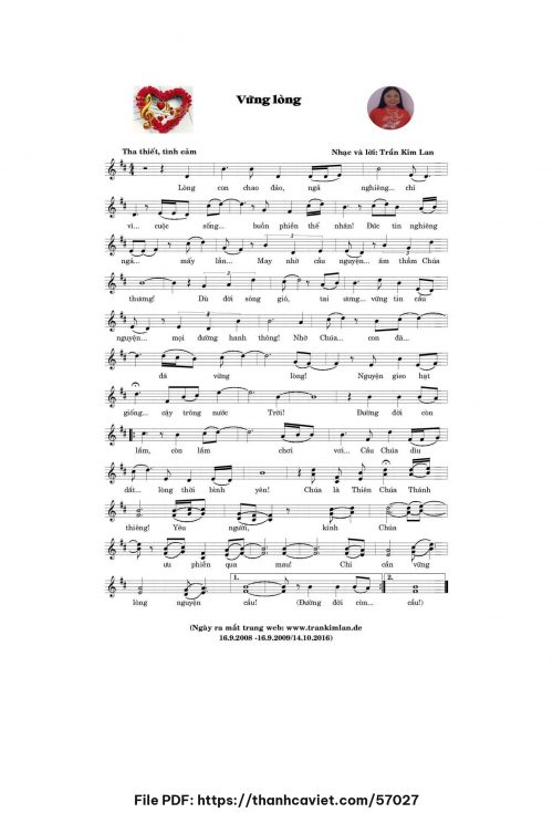 Vững lòng - Trần Kim Lan - trang 1