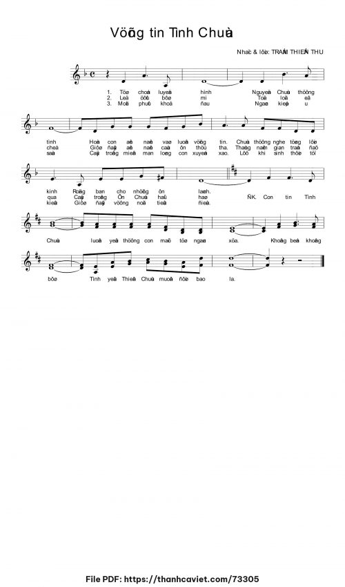 Vững tin tình Chúa - Trầm Thiên Thu - trang 1