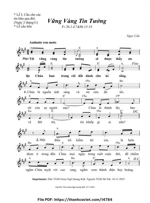 Vững vàng tin tưởng - Ngọc Cẩn - trang 1