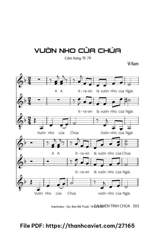 Vườn nho của Chúa - Vinam - trang 1
