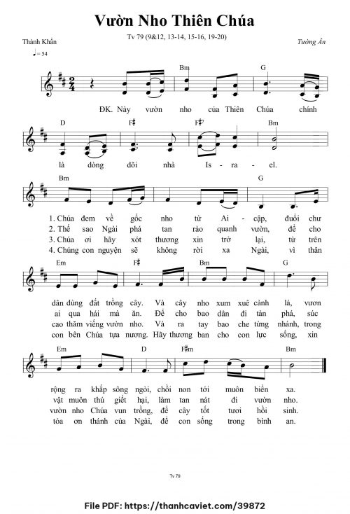 Vườn nho Thiên Chúa - Tường Ân - trang 1