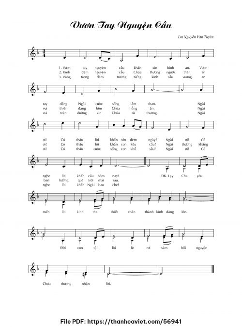Vươn tay nguyện cầu - Lm. Nguyễn Văn Tuyên - trang 1