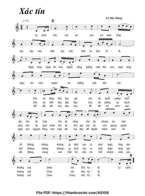 Xác tín - Lê Đức Hùng - trang 1