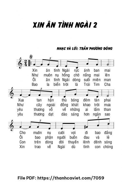 Xin ân tình Ngài 2 - Trần Phương Đông - trang 1