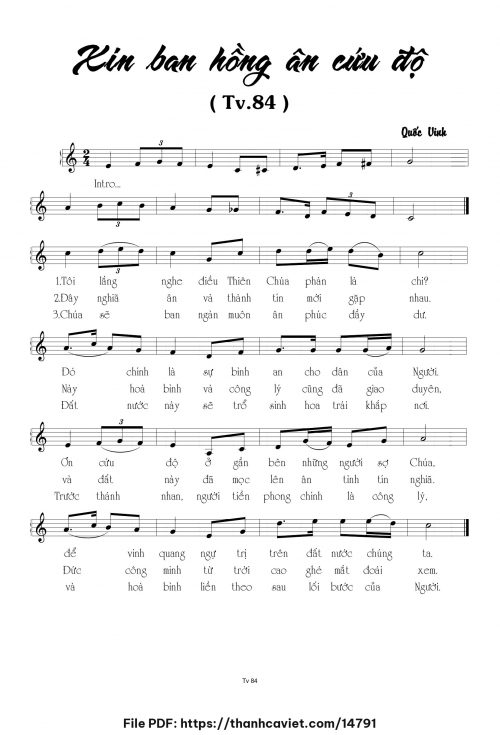Xin ban hồng ân cứu độ - Quốc Vinh - trang 1