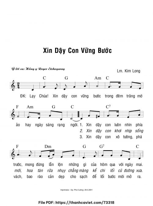 Xin ban tặng tình yêu - Lm. Kim Long - trang 1