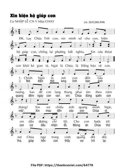 Xin biện hộ giúp con - Lm. DUYLINH.PHN - trang 1