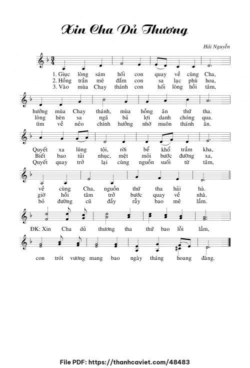 Xin Cha dủ thương - Hải Nguyễn - trang 1