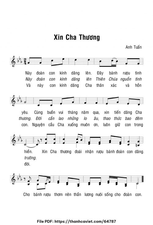 Xin Cha thương - Anh Tuấn - trang 1