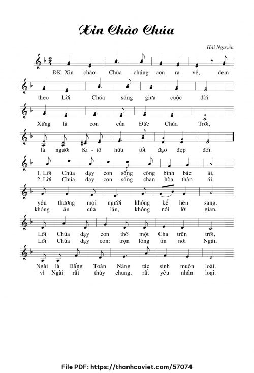 Xin chào Chúa - Hải Nguyễn - trang 1