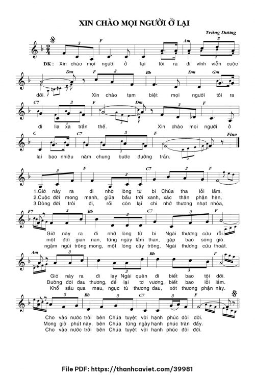 Xin chào mọi người ở lại - Trùng Dương - trang 1
