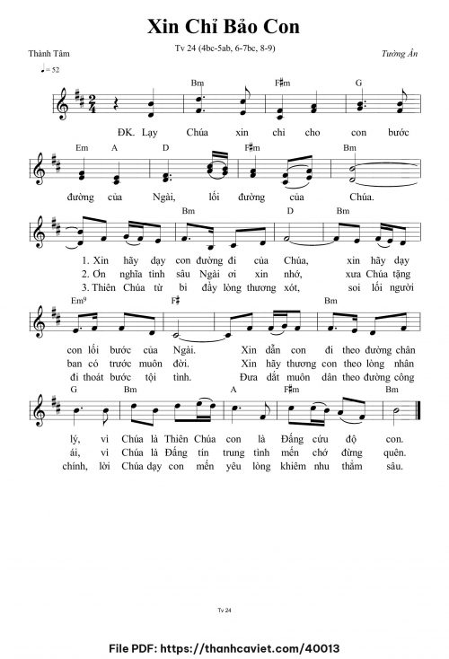 Xin chỉ bảo con - Tường Ân - trang 1