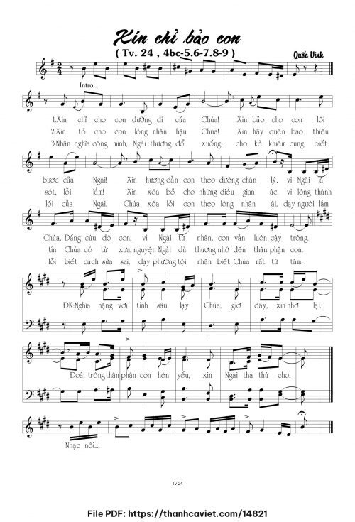 Xin chỉ bảo con - Quốc Vinh - trang 1
