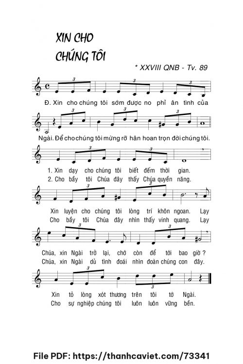 Xin cho chúng tôi - Lm. La Thập Tự - trang 1