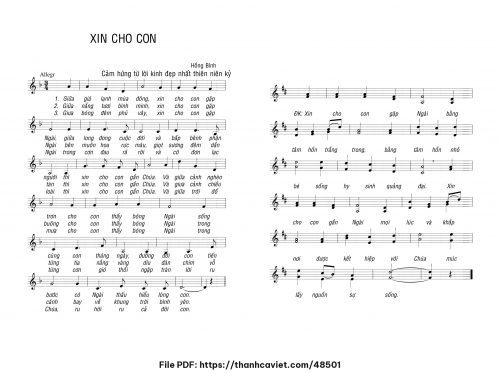 Xin cho con - Hồng Bính - trang 1