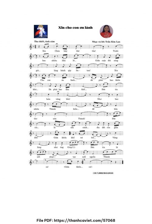 Xin cho con ơn lành - Trần Kim Lan - trang 1