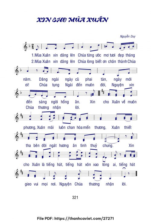 Xin cho mùa xuân - Lm. Nguyễn Duy - trang 1